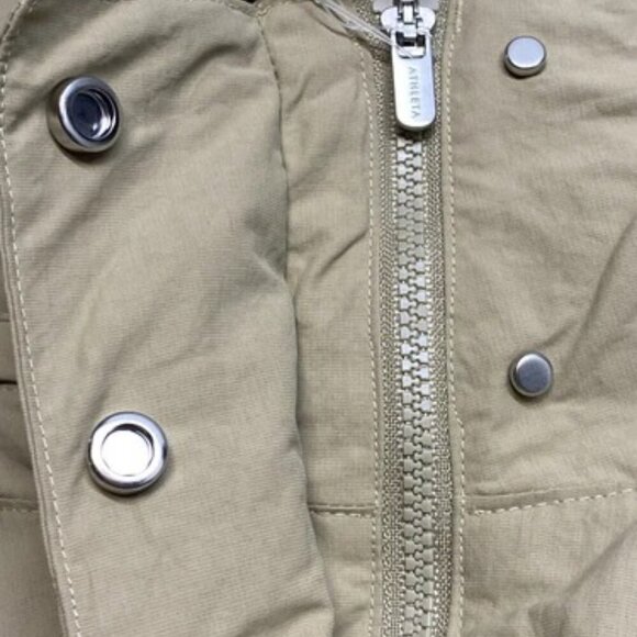 NEW ATHLETA Womens Jacket Flax Beige Size XL Everywhere Nylon Cotton Full Zip - Picture 6 of 11